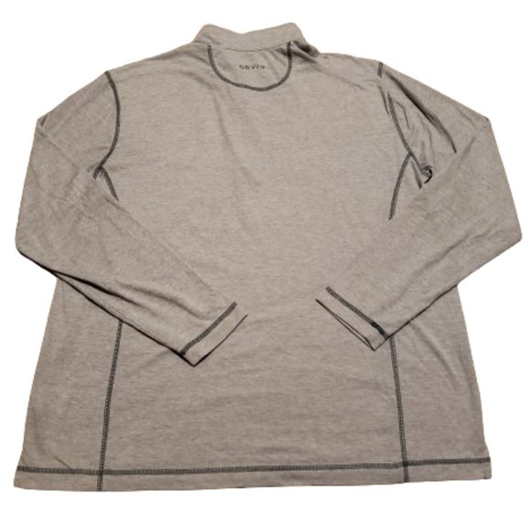 Orvis 1/4 Zip Pullover Sweater Gray Men's Large L Outdoor Hiking Fall Breathable - Picture 2 of 10